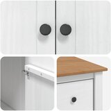  Kuhinjski kolica PANAMA 2 pcs Bijela i vosak od meda Čvrsta bor | shoptok.hr