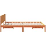  Krevetna konstrukcija Smeđa 135 x 190 cm Čvrsto borovo drvo | shoptok.hr