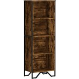 Maison Chic Knjižna omara - Knjižni regal dimljeni hrast 50x31x137,5 cm inženirski les, (21725375) Cene