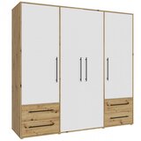  Garderobna omara MOKKARIS MKSS846 (hrast/bela) | Shoptok.si