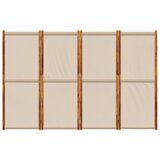 Sobna pregrada s 4 panela smeđesiva 280x180 cm | shoptok.hr