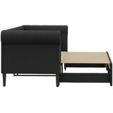  Dnevni krevet na razvlačenje crni 90 x 200 cm od umjetne kože | shoptok.hr