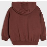Sinsay Pamučna majica s kapuljačom, patentnim zatvaračem i šarenim aplikacijama | shoptok.hr