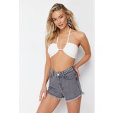 Trendyol Gray Mini Woven Denim 100% Cotton Shorts & Bermuda | shoptok.hr