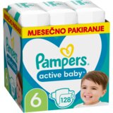 Pampers Active Baby Pleničke, št. 4, za 9 - 14 kg, 180 kos | Shoptok.si