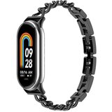 INF Združljiv s Xiaomi Mi Band 8/9/10 - Eleganten kovinski pašček za zapestnico Black, (5000074095) | Shoptok.si