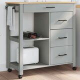 vidaXL Kuhinjska kolica MONZA 84 x 40 x 90 cm od masivne borovine | shoptok.hr