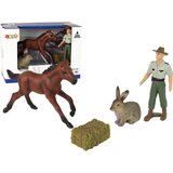  Set of Animal Figurines Horse Hare Farmer Cijene