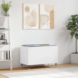 vidaXL Omarica za gramofonske plošče bela 74,5x38x48 cm inženirski les | Shoptok.si