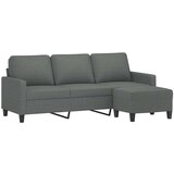  Trosjed s tabureom tamnosivi 180 cm od tkanine | shoptok.hr