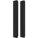  Uzglavlje s ušima crni 183x16x118/128 cm od umjetne kože | shoptok.hr