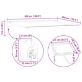 vidaXL Ročna retraktibilna tenda z LED svetlobo svetlo siva 500x300 cm, Tenda zamenjalna tkanina za 5x3 m okvir svetlo siva | Shoptok.si