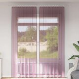 Voile zavjese s džepovima za šipke 2 kom. ljubičaste Ljubičasta 140 x 260 cm Cene