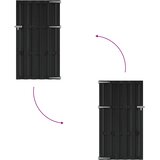  Vrtna vrata 100 x 180 cm WPC i aluminij Crna | shoptok.hr