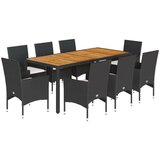  9-dijelni vrtni blagovaonski set s jastucima poliratan i bagrem | shoptok.hr