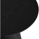 Furnhouse Črna mizica v hrastovem dekorju ø 45 cm Tango – | Shoptok.si