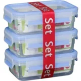Food Clip&Close transp./blue 3p Pack 0,55L