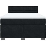 vidaXL Box spring posteljni z vzmetnico črn 140x190 cm žamet | Shoptok.si