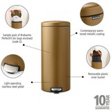 Brabantia Mjedena željezna kanta za smeće s pedalom 30 l NewIcon – | shoptok.hr