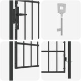  Ogradna vrata BOXTEL 103 x 225 cm Čelik s prahom premazan Siva | shoptok.hr