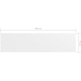 Balkonski zastor bijeli 75 x 300 cm od tkanine Oxford | shoptok.hr
