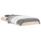 The Living Store Posteljni okvir 75x190 cm trdna borovina - Posteljni Okvir, (21532042) | Shoptok.si