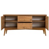 Hanah home vina 01 1053 atlantic pine anthracite (produžni trpezarijski sto, stolice i konzola (6 komada)) | ePonuda.com