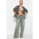 Trendyol Blue Faded Effect Vintage Normal Waist Wide Leg Jeans Cijene