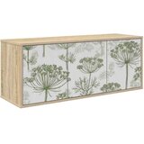 vidaXL TV ormar za montažu na zid GOTHA 102 x 33 x 40 cm Hrast sonoma - Hrast sonoma Zeleni uzorak drveta | shoptok.hr