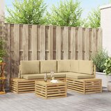  Set vanjskih sofa s jastukom 5 Komad Bijela | shoptok.hr