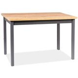  Stol ADAM 120x68 cm - laminirana ploča + MDF - lancelot hrast/crni | shoptok.hr