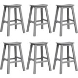 vidaXL Bar stoli 9 kosov Svetlo siva HDPE | Shoptok.si