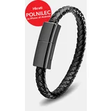 Unisex usnjena zapestnica + polnilni kabel
