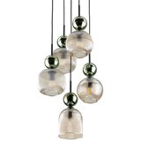  Visilica na sajli SOPHIA 5xE14/10W/230V crna/zelena/zadimljeno bež | Eponuda.com