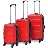  Trodijelni set čvrstih kovčega s kotačima crveni 45,5/55/66 cm | shoptok.hr