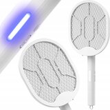  Aku. zložljiv električni lopar uničevalec insektov LED UV USB 50cm bel Cene