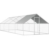 vidaXL Zunanji kokošnjak 2,75x8x1,92 m pocinkano jeklo Cene