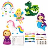  Kreativni set plišanih igračaka od filca za šivanje, Zemlja bajki, DIY, 6 kom. | shoptok.hr