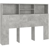  Uzglavlje s ormarićem siva boja betona 140 x 19 x 103,5 cm | shoptok.hr