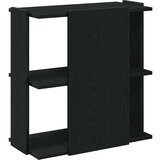  Regal za knjige s 3 razine crni 60x30x60 cm konstruirano drvo | shoptok.hr