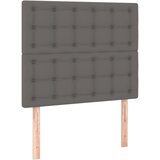 Maison Chic Posteljno vzglavje - Vzglavna omarica 2 kosa sivo 80x5x78/88 cm umetno usnje, (22077289) Cene