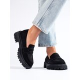 SHELOVET Suede black women's loafers | shoptok.hr
