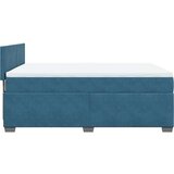  Krevet box spring s madracem plavi 160 x 200 cm baršunasti | shoptok.hr