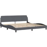  Krevet s madracem Dover tamnosivi 200x200 cm baršunasti | shoptok.hr