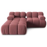 Micadoni Home rožnata žametna kotna sedežna garnitura (levi kot) bellis – | Shoptok.si