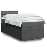 Maison Chic Box spring postelja - Vzmetna postelja z vzmetnico temno siva 100x200 cm blago SL23920, (21890625) | Shoptok.si