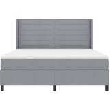  Krevet s opruga kutije Svijetlo siva 200 x 180 cm tkanina Slike