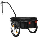 vidaXL Prikolica za bicikl / ručna kolica 155x60x83 cm čelična crna | shoptok.hr