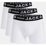 Jack & Jones Muški donji veš Sense Trunks 3-Pack Noos, 3 Para, Beli Cene