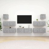  7-dijelni set TV ormarića siva boja betona od iverice | shoptok.hr